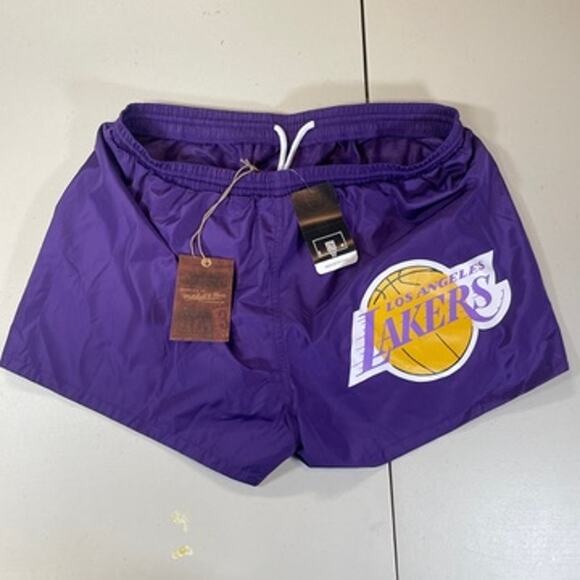 Los Angeles Lakers Mitchell & Ness Women's Nylon Shorts - Picture 2 of 2